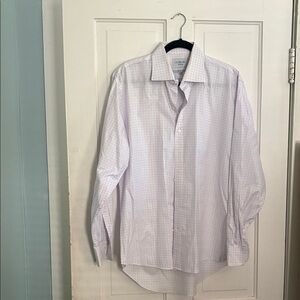 Men's Light Purple Checkered Dress Shirt